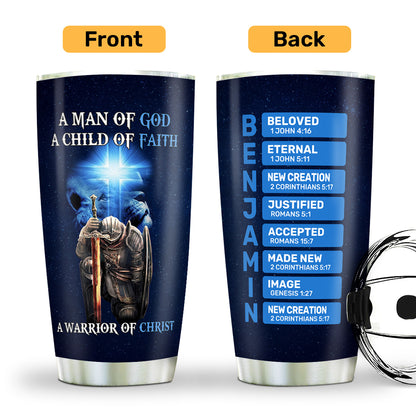 A Man Of God  | Personalized Stainless Steel Tumbler