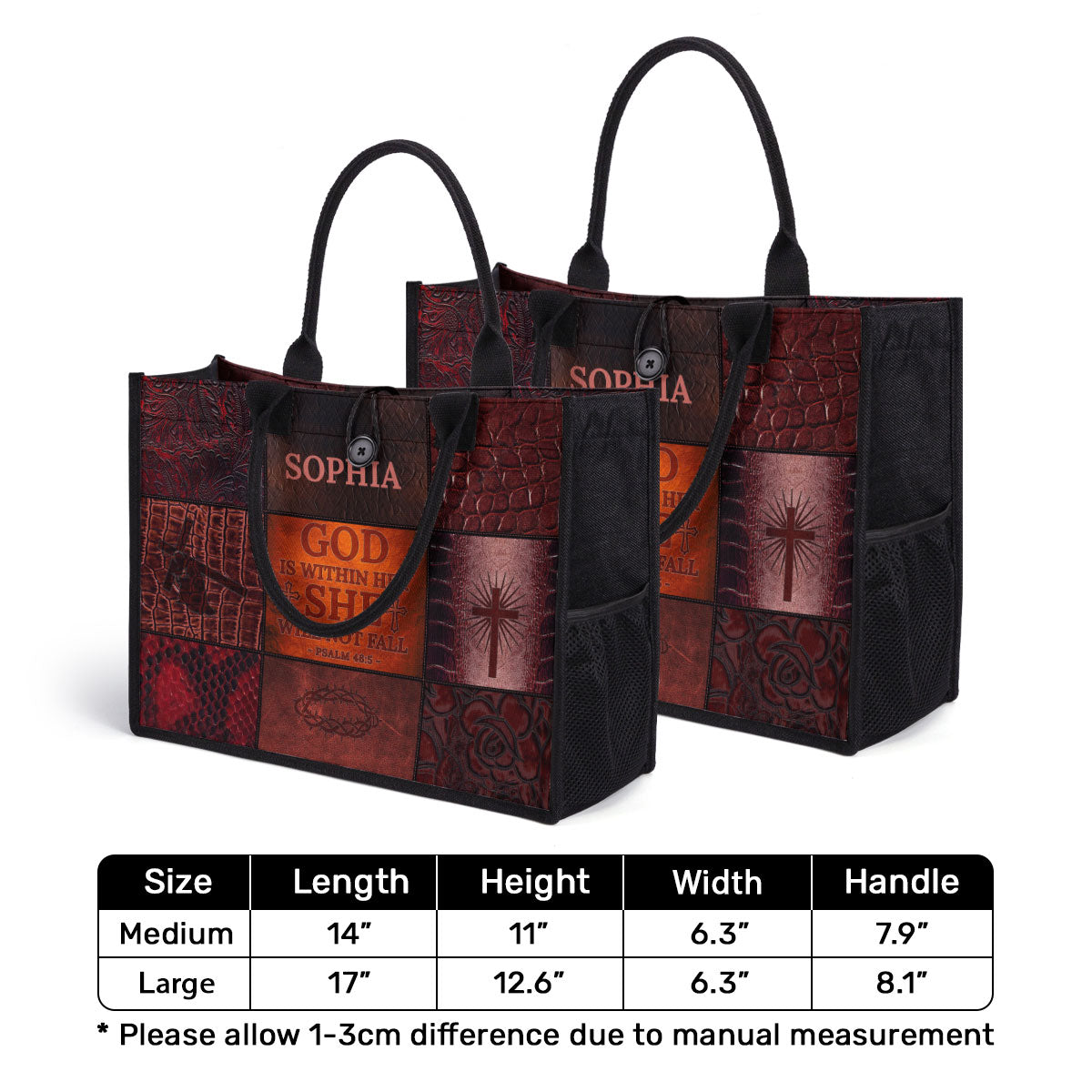 God Is Within Her, She Will Not Fall - Personalized New Canvas Tote Bag CTBM07