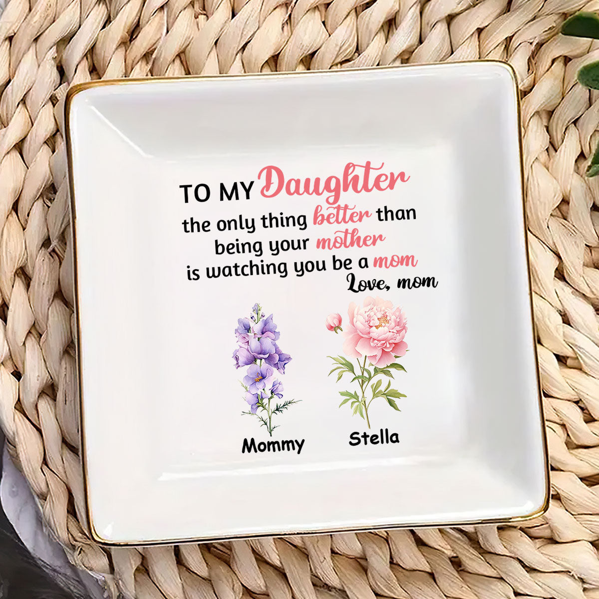 To My Daughter | Personalized Jewelry Dish JSJDPN2804D