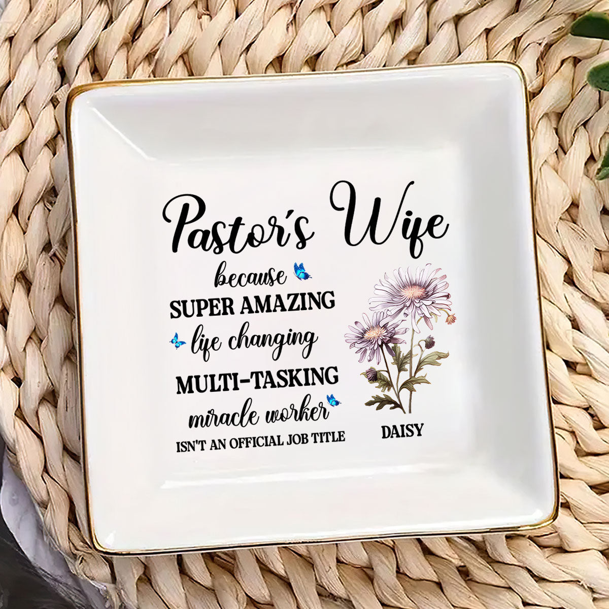 Pastor's Wife Isn't An Official Job Title | Personalized Jewelry Dish