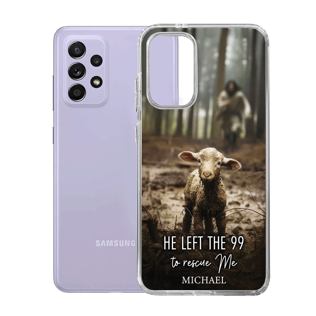 He Left The 99 To Rescue Me | Personalized Clear Silicone Phone Case