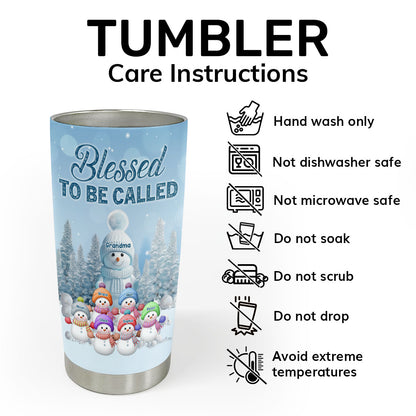 Blessed To Be Called Grandma | Personalized Stainless Steel Tumbler