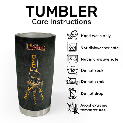 To My Loving Dad | Personalized Stainless Steel Tumbler