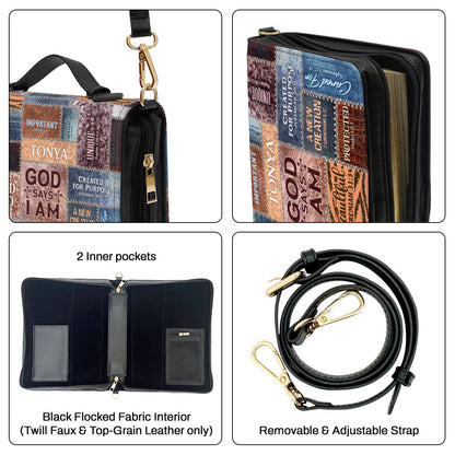 Jesuspirit | Personalized Leather Bible Cover | God Says I Am BCM793