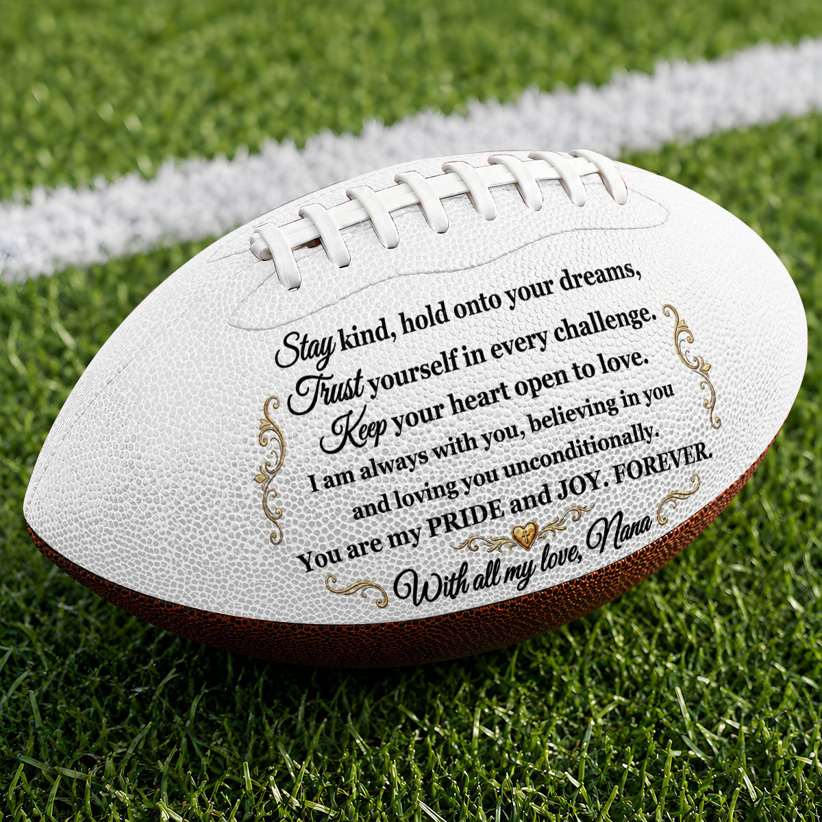 To My Grandson Never Forget I Love You | Personalized Football