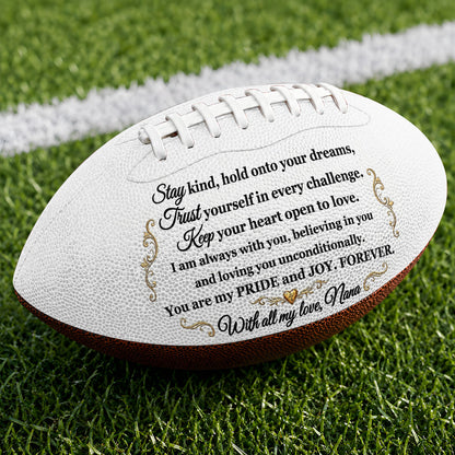 To My Grandson Never Forget I Love You | Personalized Football