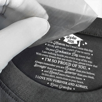 I’m In Heaven But I Won't Miss This Day | Personalized Shirt With Design Inner Neck
