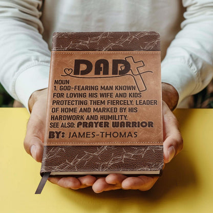 Dad Definition | Personalized Leather Cover Notebook