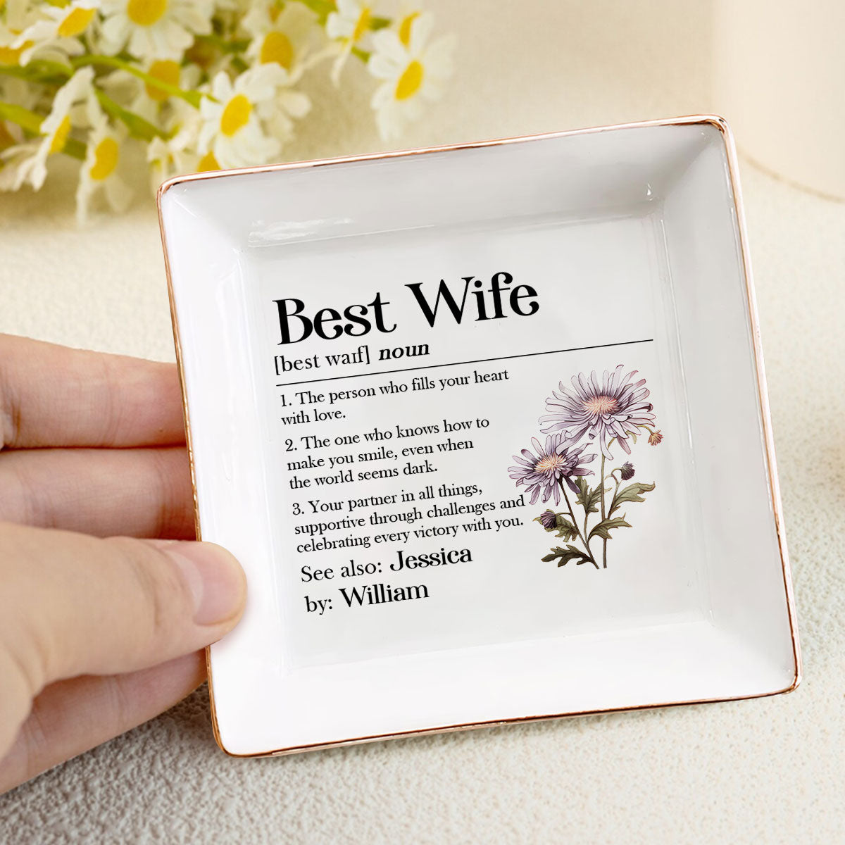 Best Wife Definition | Personalized Jewelry Dish