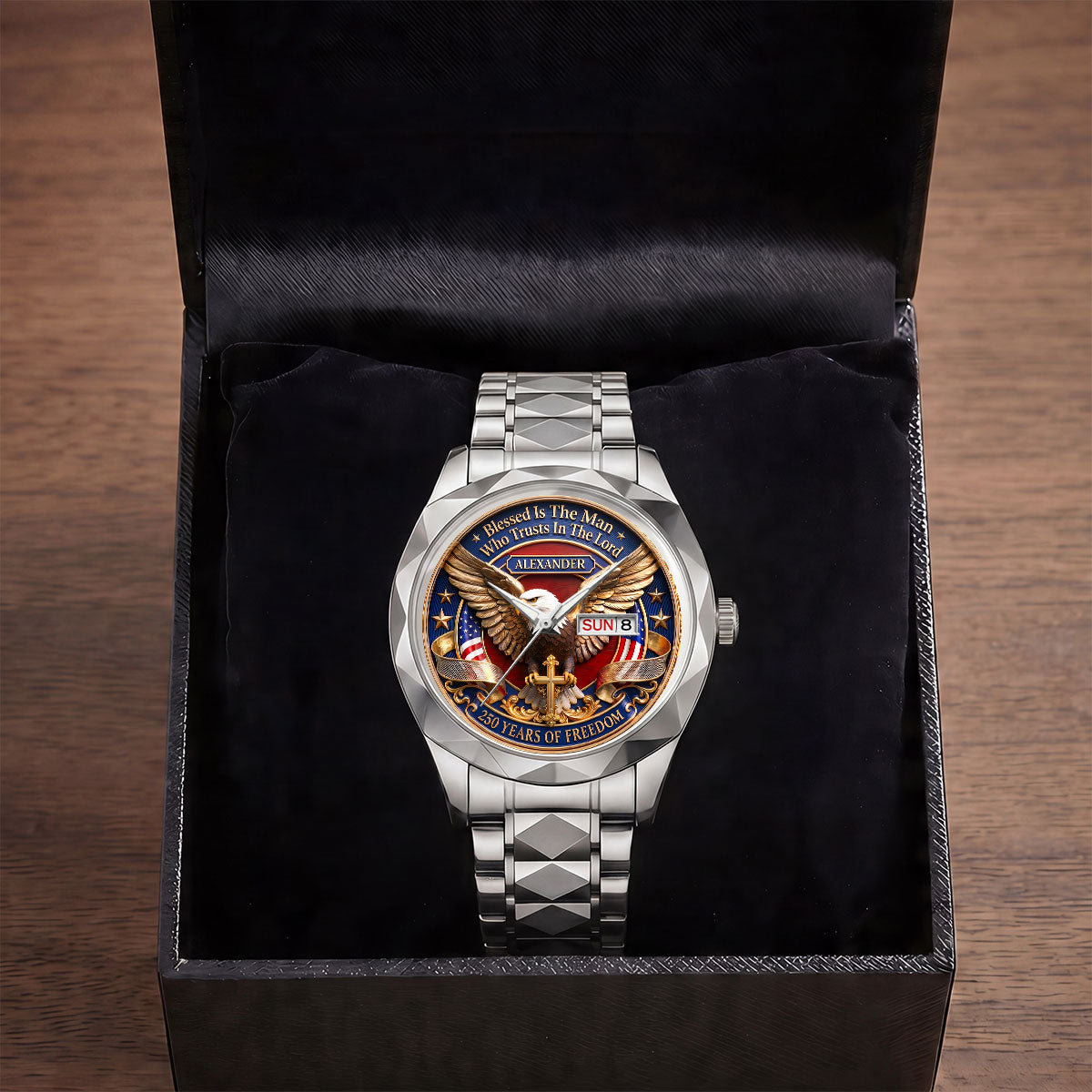 Blessed Is The Man Who Trusts In The Lord | Personalized Men's Wrist Watch