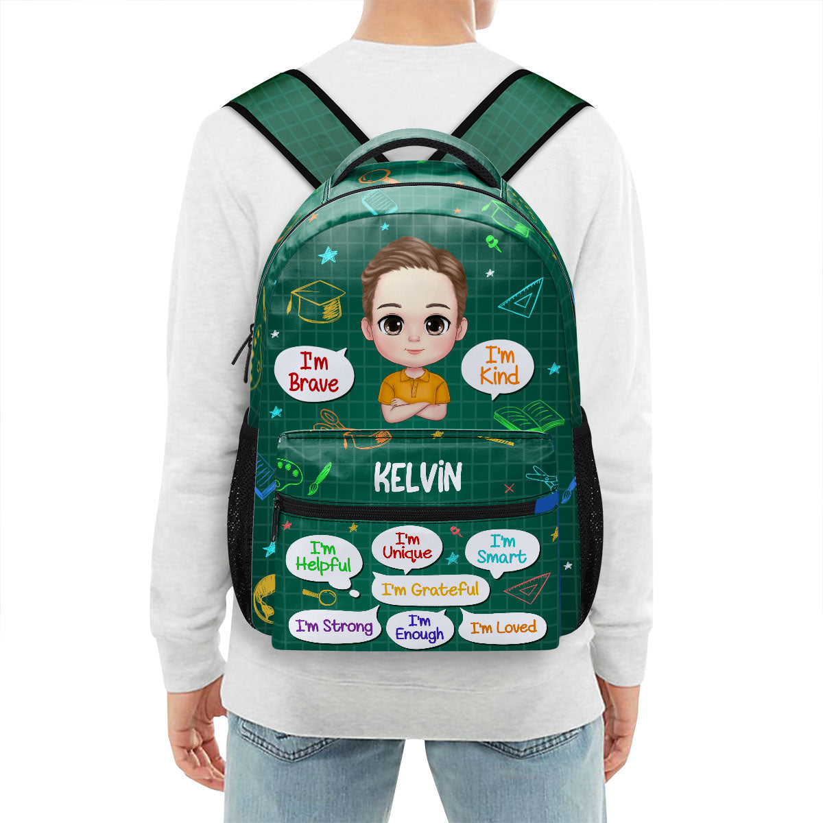 I'm Kind I'm Brave | Personalized Backpack JSBPPH1015D