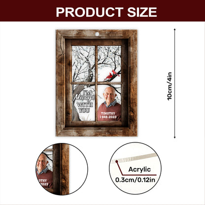 Cardinal Window | Personalized 1-Side Acrylic Ornament JSACOPN2617M