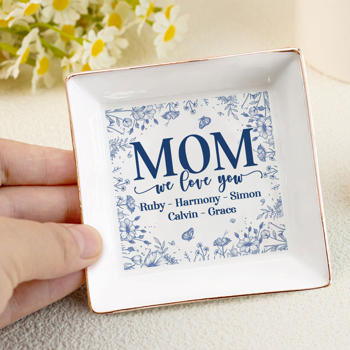 We Love You Mom | Personalized Jewelry Dish