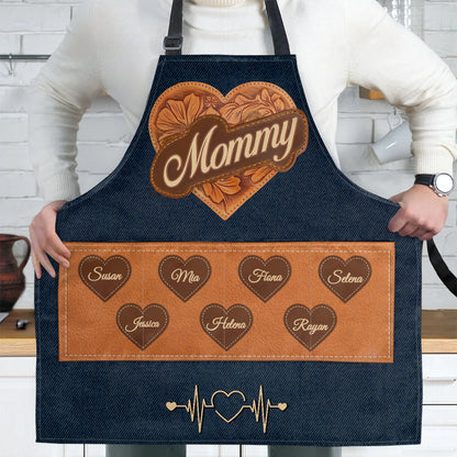 Gift For Mom And Grandma | Personalized Apron With Pocket
