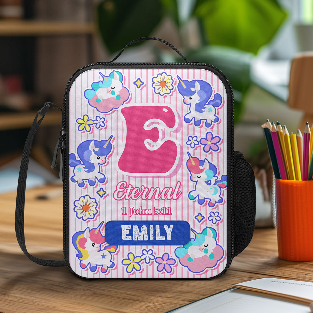 Cute Letter | Personalized Lunch Box Bag JSLBBPHA1310D