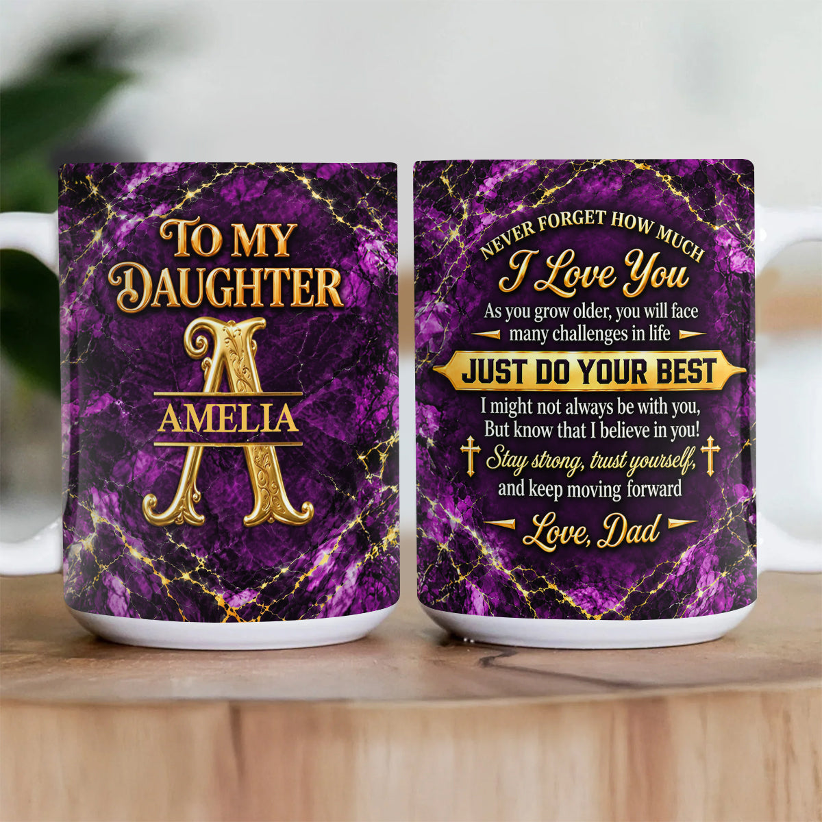 To My Daughter Granddaughter My Son My Grandson I Love You | Personalized Ceramic Coffee Mug