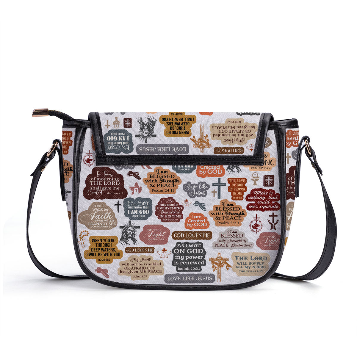 My Daily Bible Affirmation - Personalized Leather Saddle Bag LHBM726