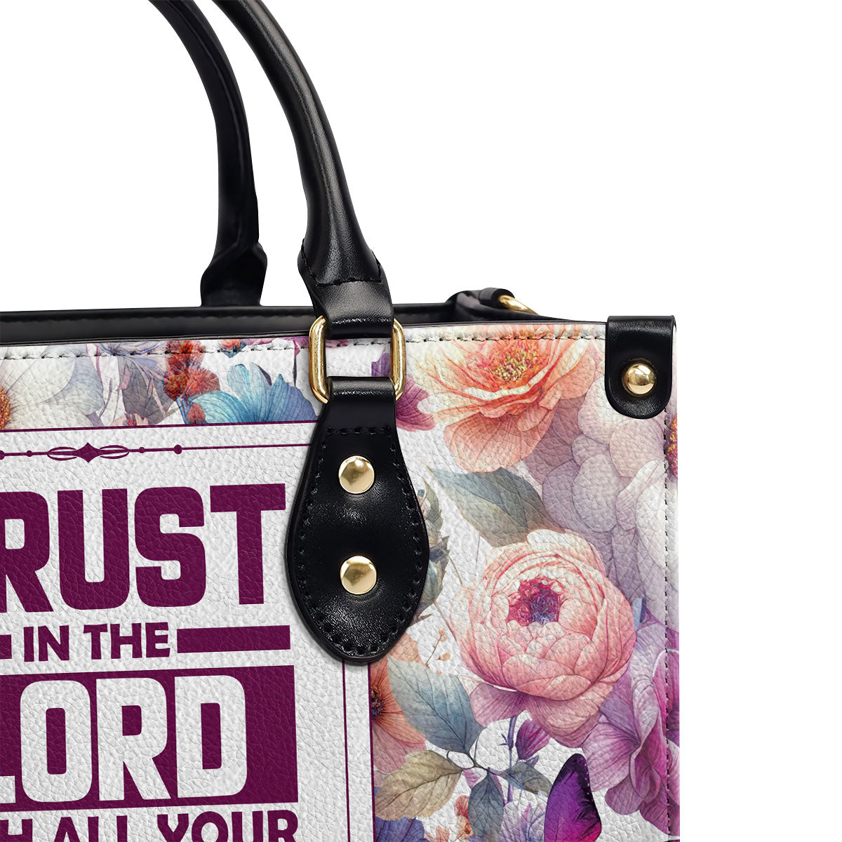 Jesuspirit | Personalized Leather Handbag With Zipper | Trust In The Lord LHBM781