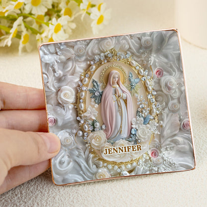 Believer | Personalized Ceramic Ring Dish Square