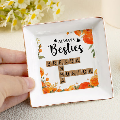 Always Besties Crossword Puzzle | Personalized Jewelry Dish