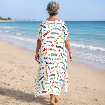 Blessed To Be Called Grandma Colorful | Personalized Kaftan Dress