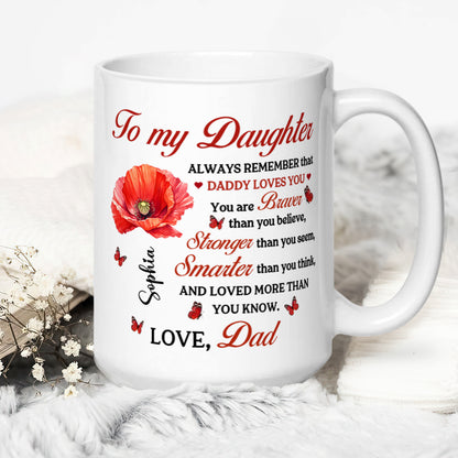 To My Daughter  | Personalized Ceramic Coffee Mug
