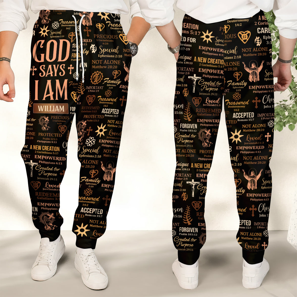 God Says I Am | Personalized Sweatpants