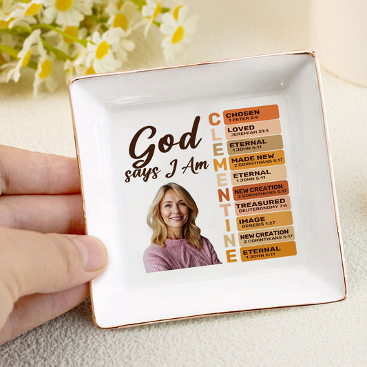 God Says I Am | Personalized Jewelry Dish JSJDPN2817L