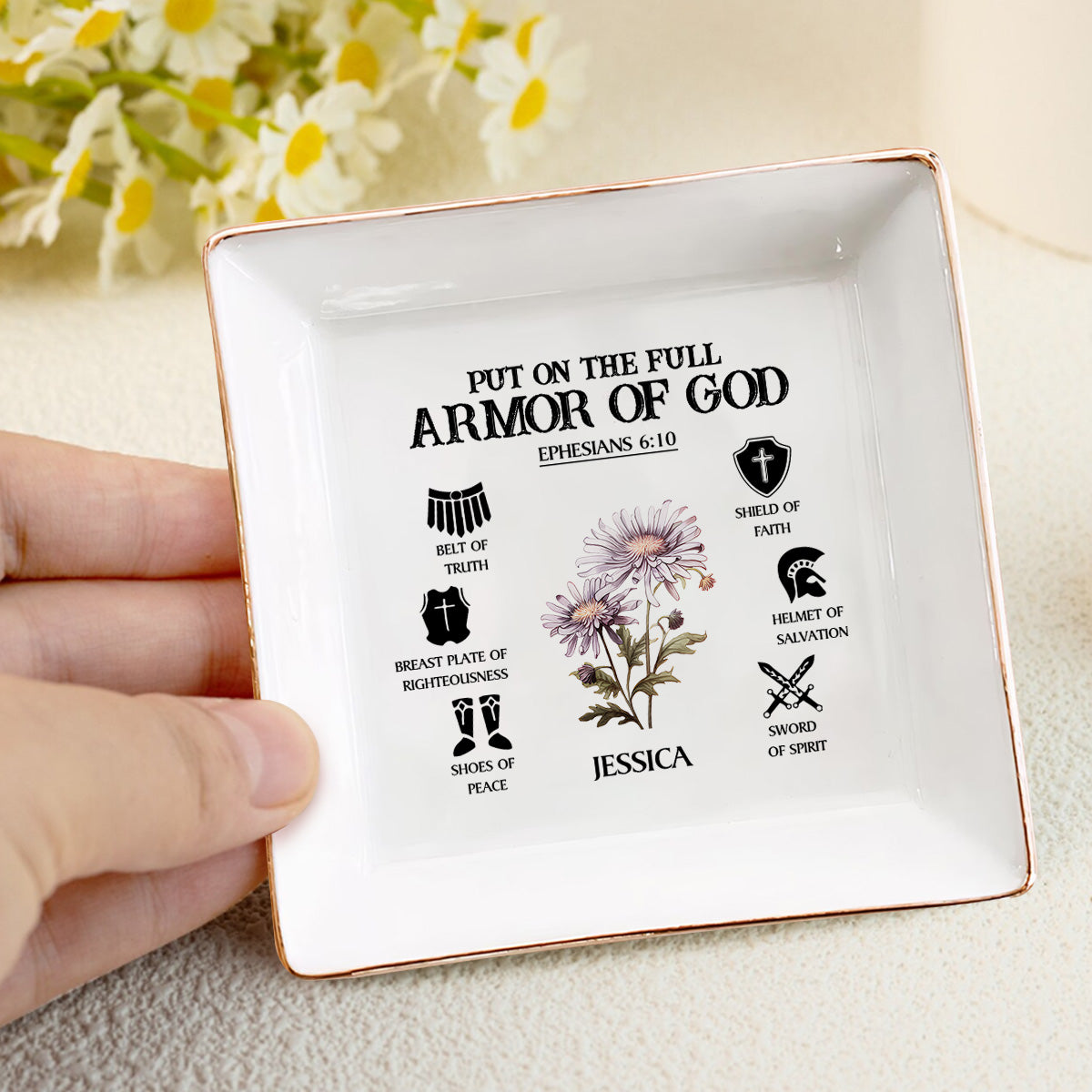 Put On The Armor Of God | Personalized Jewelry Dish