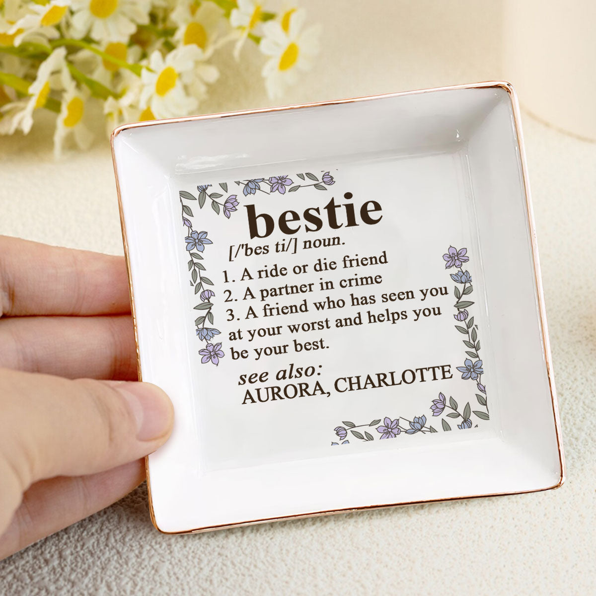 Bestie Definition | Personalized Jewelry Dish