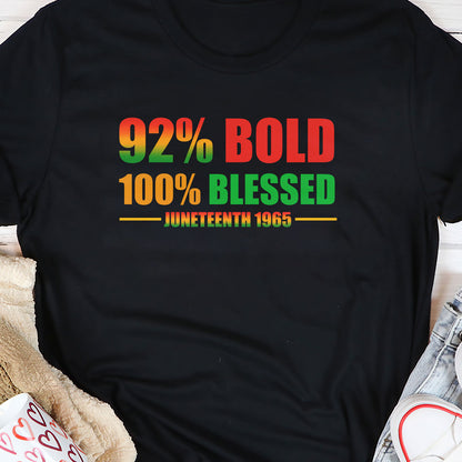92% Bold 100% Blessed |  2D Unisex T-shirt