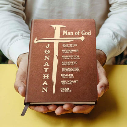 Man Of God/ Woman Of God | Personalized Leather Cover Notebook