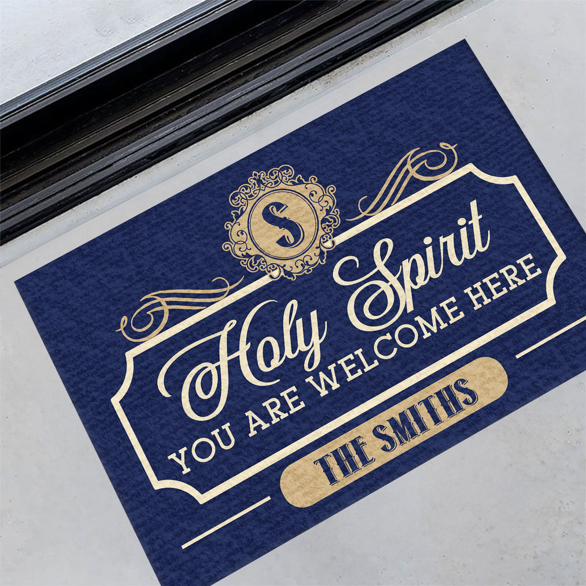 Holy Spirit You Are Welcome Here | Personalized Doormat JSDMPN1720M