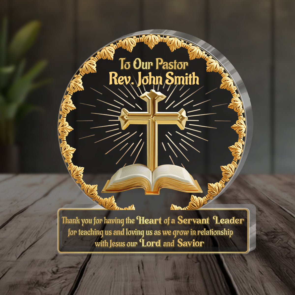 To Our Pastor | Personalized Custom Shaped Squared Acrylic Plaque