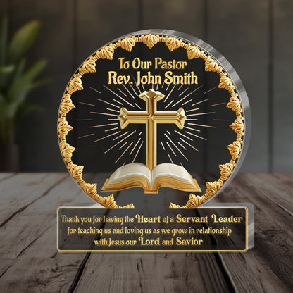 To Our Pastor | Personalized Custom Shaped Squared Acrylic Plaque