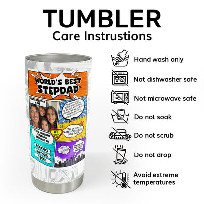 World's Best Stepdad | Personalized Stainless Steel Tumbler SSTN19