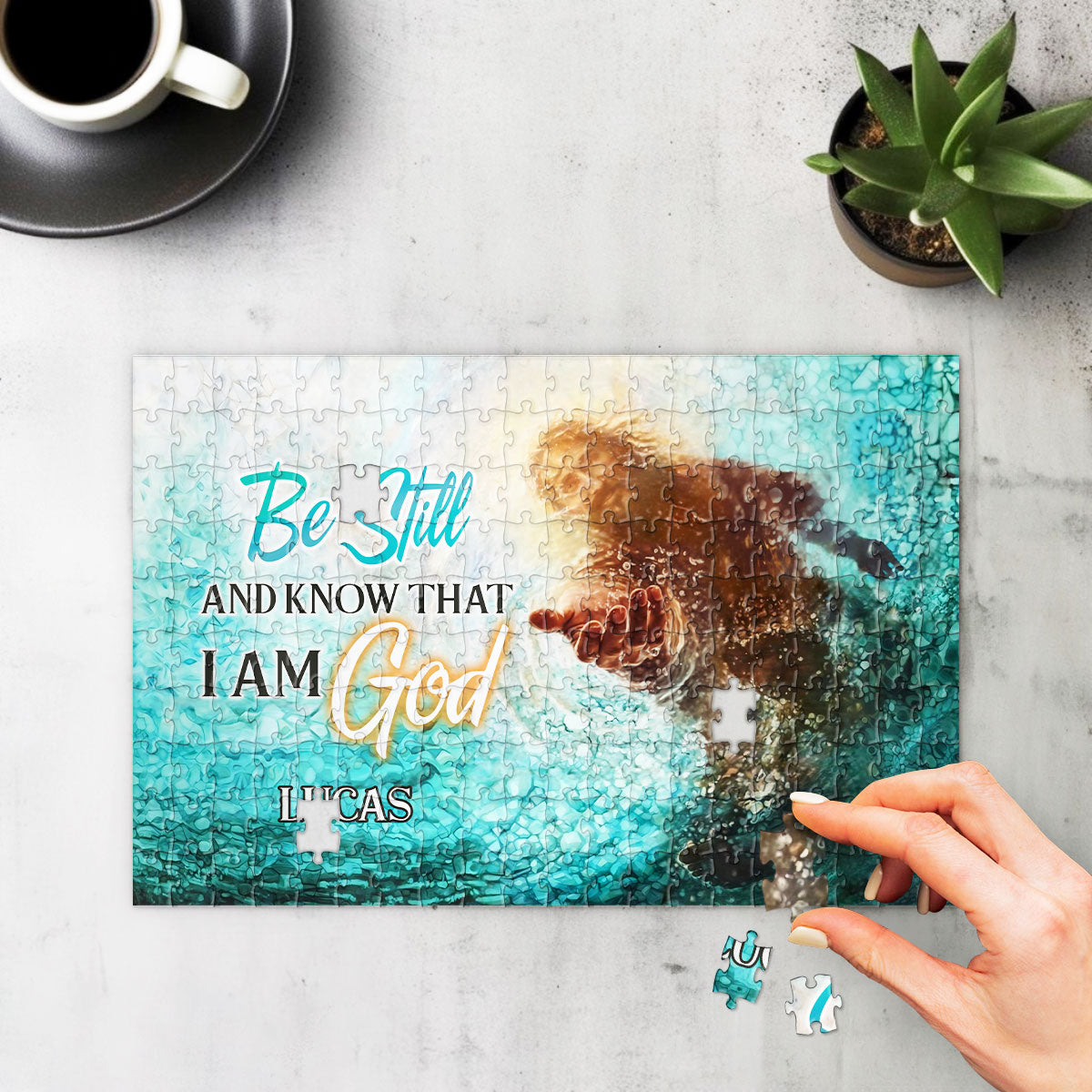 Be Still And Know I Am God | Personalized Rectangle Jigsaw Puzzle JSJPPHA1628TA