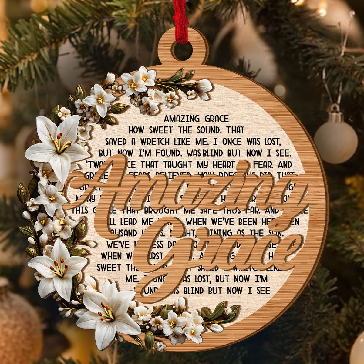 Amazing Grace  |  2-Layered Wooden Ornament