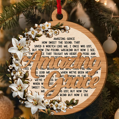 Amazing Grace  |  2-Layered Wooden Ornament