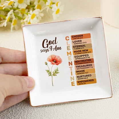 What God Says About You | Personalized Jewelry Dish JSJDPH1986D