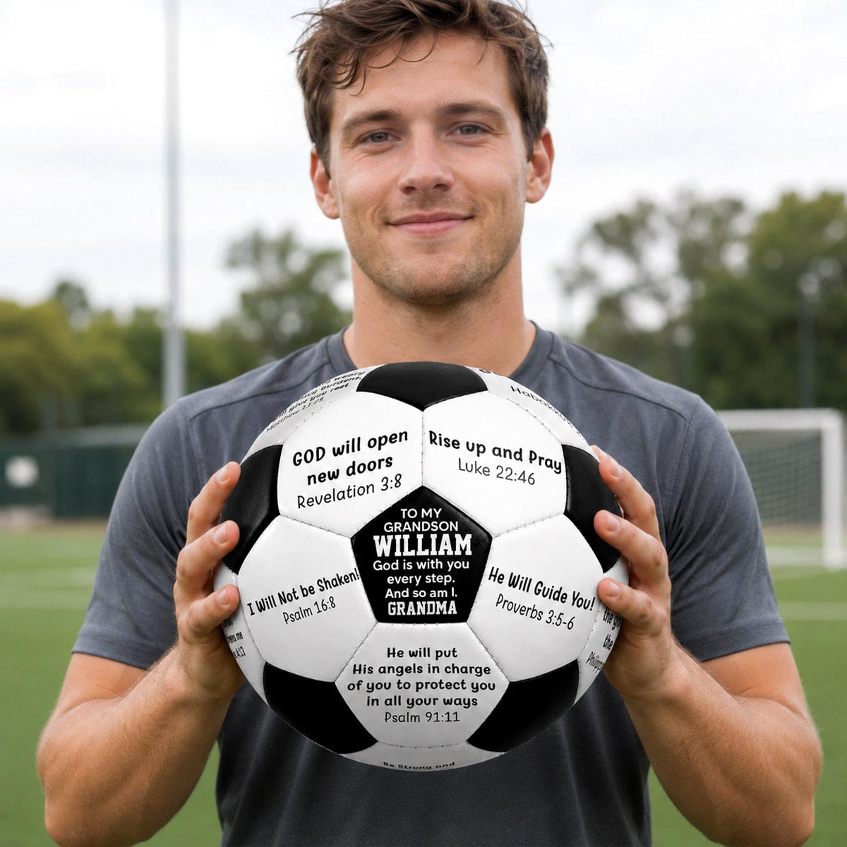 Rise Up, Pray And Play | Personalized Soccer Ball