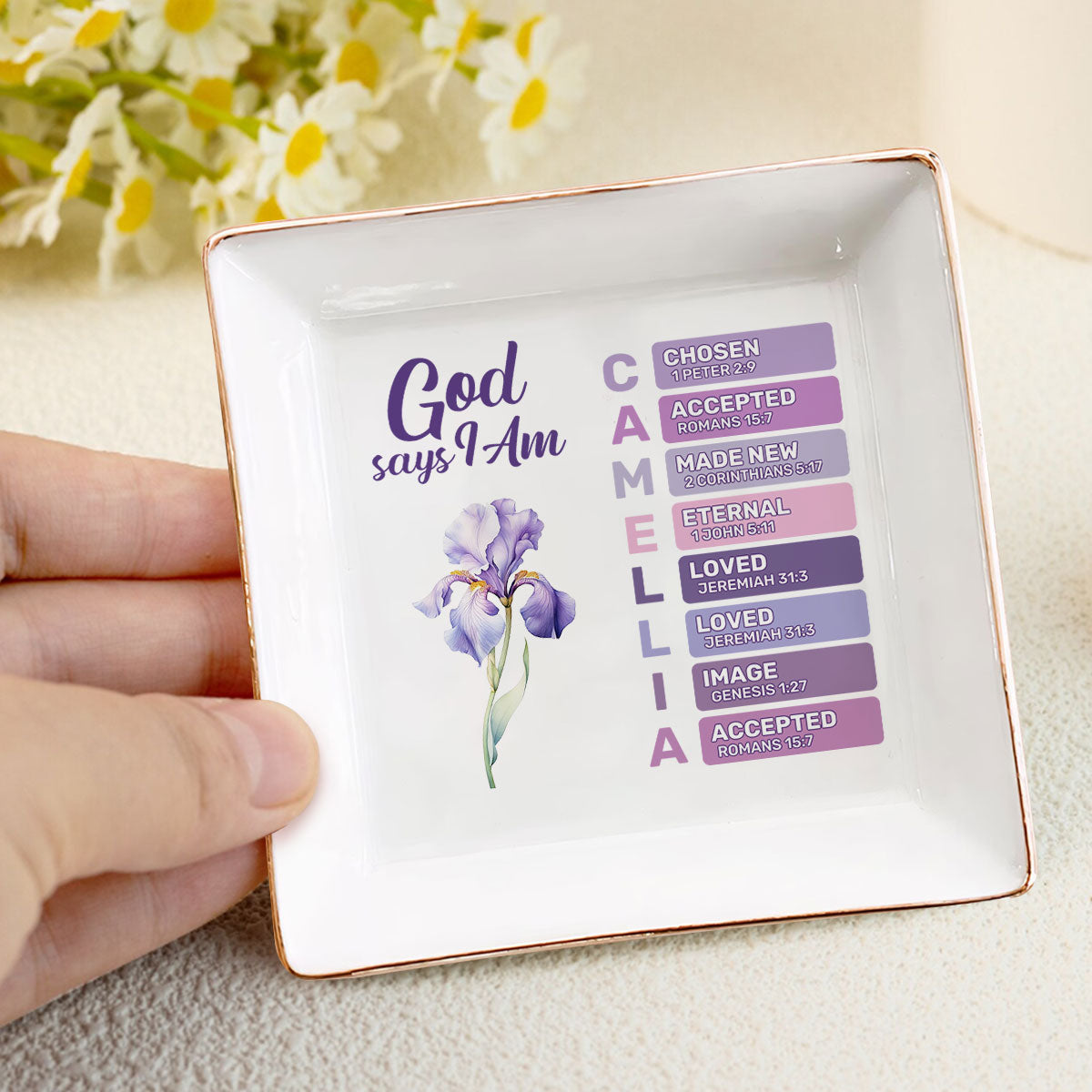 What God Says About You | Personalized Jewelry Dish JSJDPH1986D