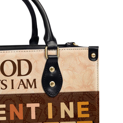 God Says I Am  | Personalized Leather Handbag JSLHBPH847D