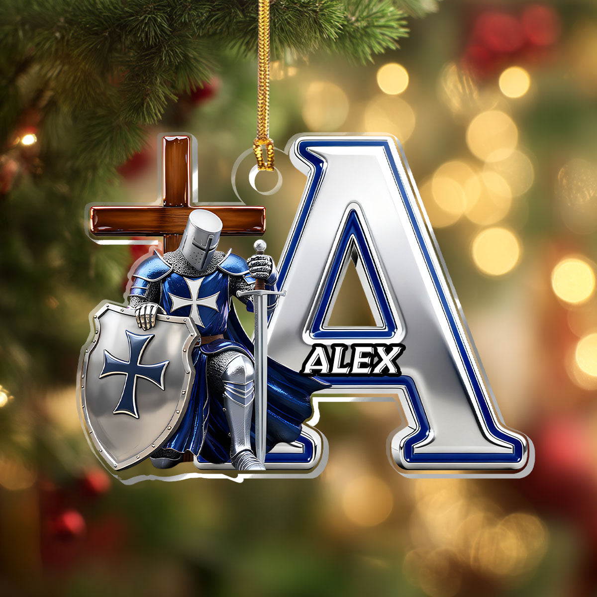 Knight Of God | Personalized 1-Layer Acrylic Ornament