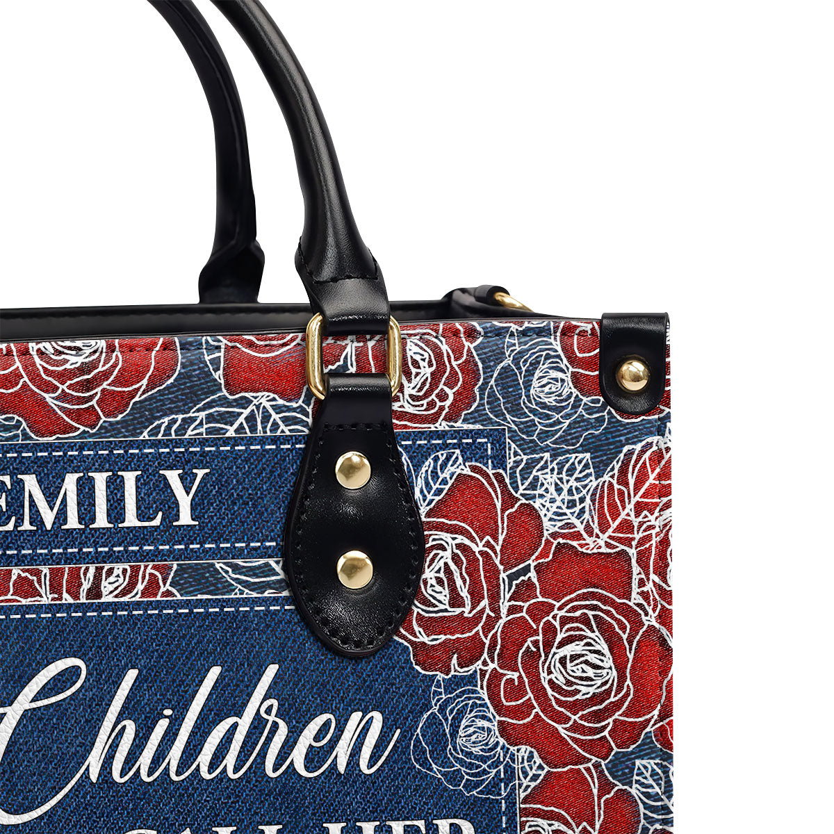 Jesuspirit | Personalized Leather Handbag With Zipper | Her Children Rise Up & Call Her Blessed LHBM789