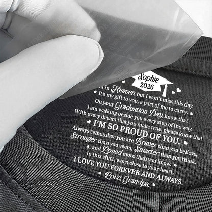 I’m In Heaven But I Won't Miss This Day | Personalized Shirt With Design Inner Neck