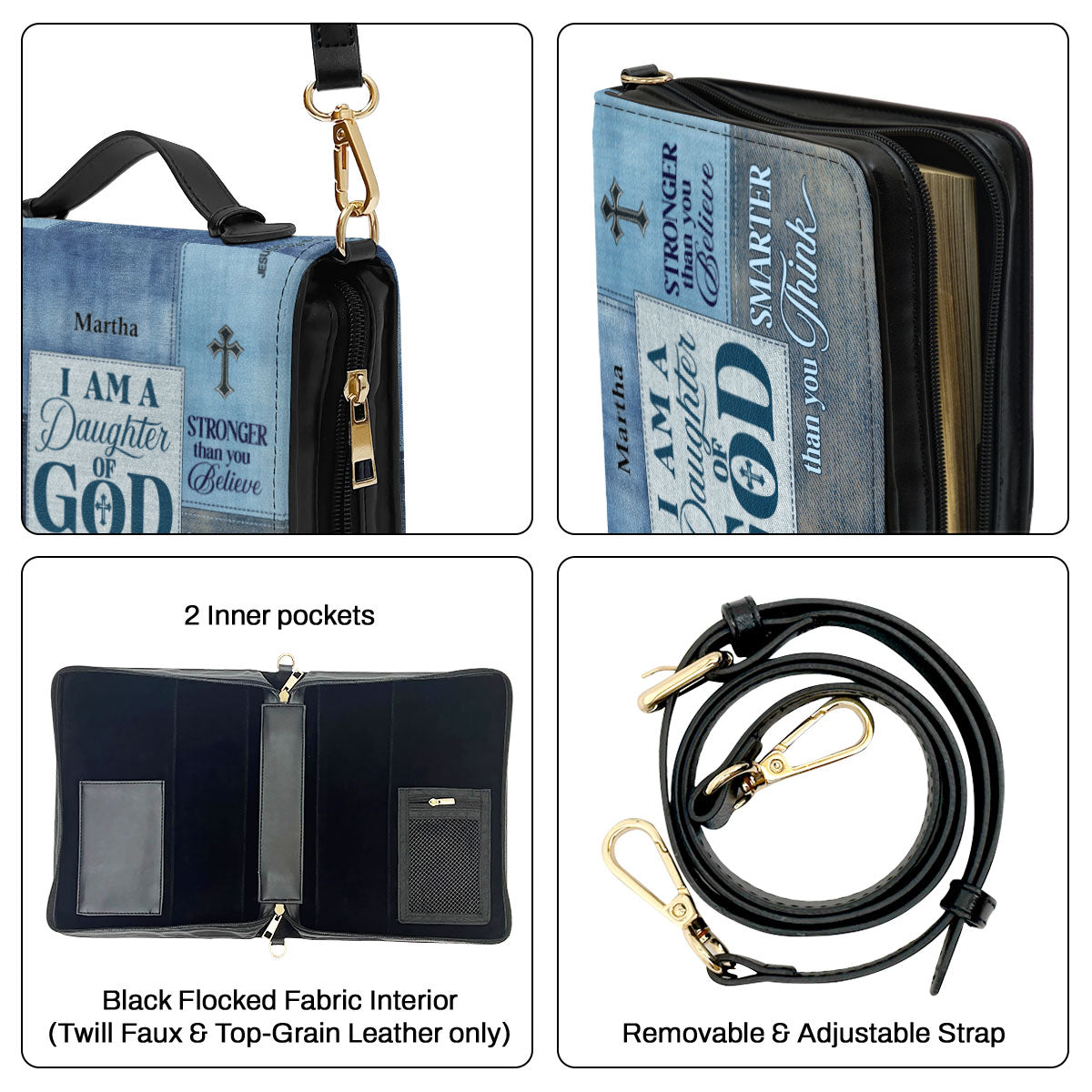 Jesuspirit | Personalized Leather Bible Cover | I Am A Daughter Of God BCM764
