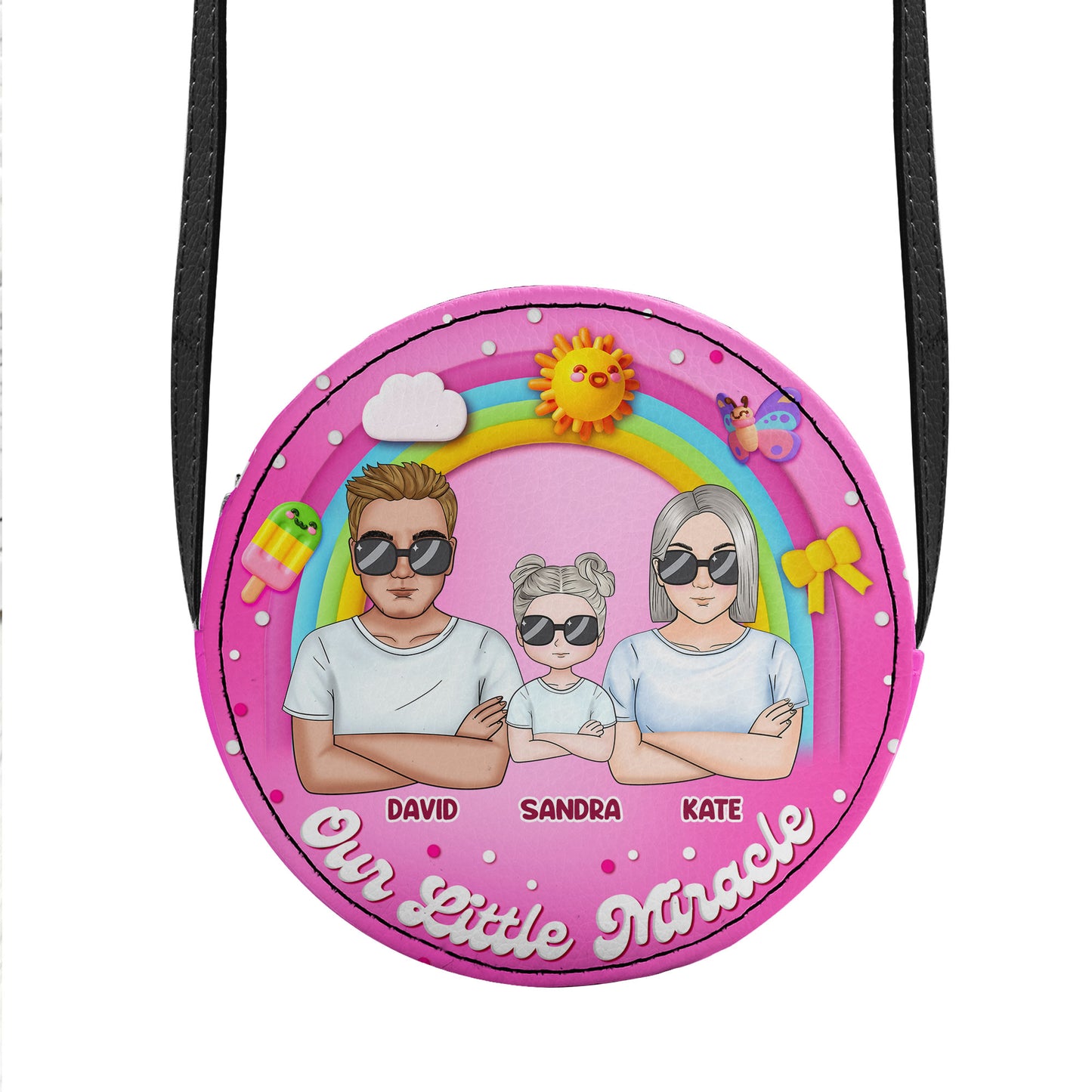 Our Little Miracle | Personalized Kid Round Purse JSCRBPH1127D