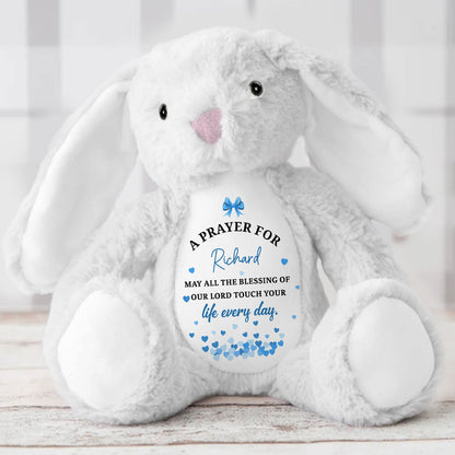 A Prayer For My Baby | Personalized Stuffed Bunny