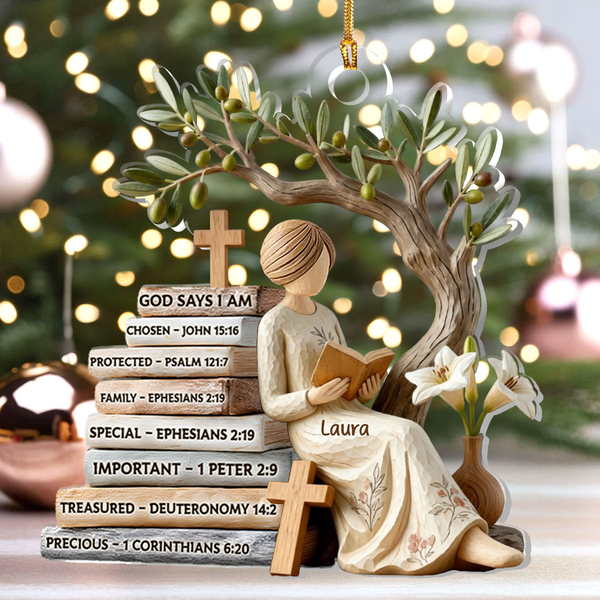 God Says I Am | Personalized 1-Layer Acrylic Ornament